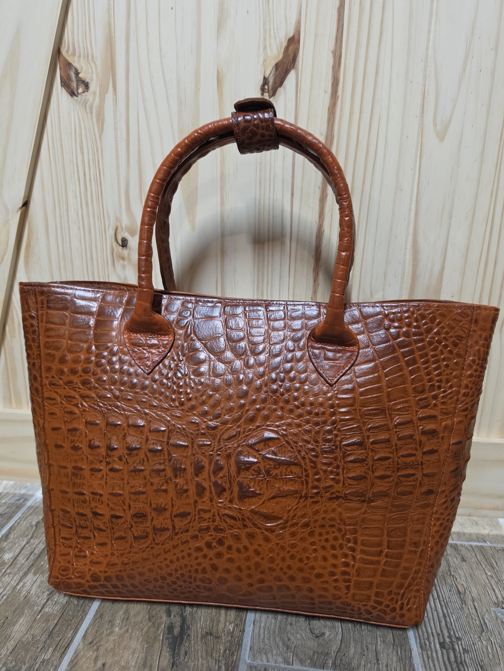 Genuine Ameican Alligator Leather Tote Bag New Unused - Picture 12 of 12